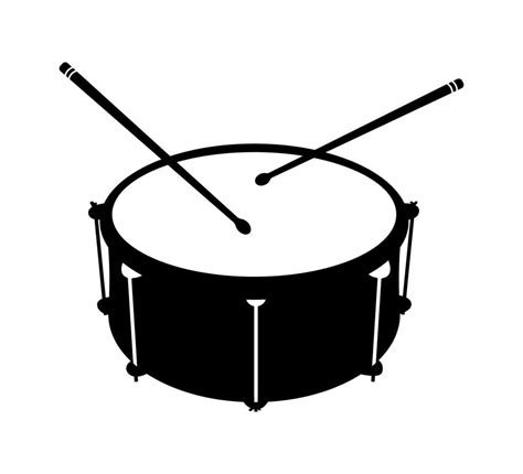 Drum Silhouette, Snare Drum, Percussion musical instrument 11511580 Vector Art at Vecteezy