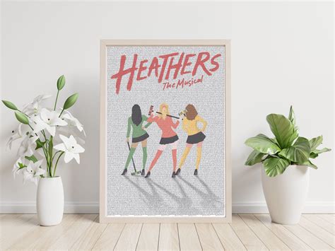 Heathers the Musical Full Show Lyrics Print 5x7/a4/a3/8x10 Instant Download, Print and Frame at ...