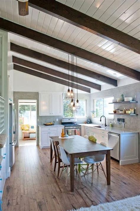 25+ Simple Awesome White Wood Beams Ceiling Ideas For Home or Cottage – DECORATHING # ...