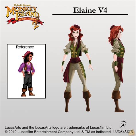 Elaine from Monkey Island 2 | Monkey island, Concept art, Character drawing