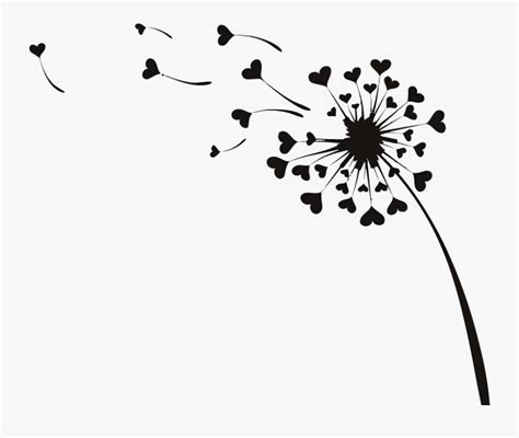 Dandelion Silhouette Png , Free Transparent Clipart - ClipartKey