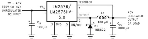 LM2576 Buck Converter Pinout, Specs, Equivalent, Circuit & Datasheet