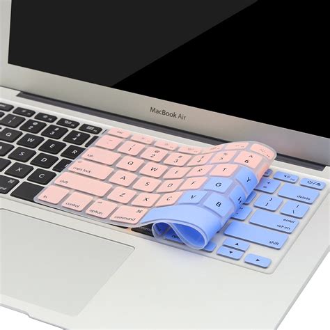 Macbook Keyboard Cover - Cream Pink and Blue – Colourbanana