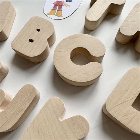 Wooden Magnetic Alphabet Letters Set Bold Uppercase Alphabet - Etsy