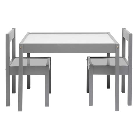 Your Zone Child 3-Piece Table and Chairs Set, in Grey Age Group 1 to 5 Years Old. - Walmart.com