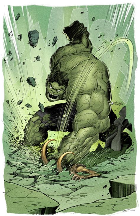 Comics Forever, Hulk Vs Loki: Puny God! // artwork by Raul Trevino...