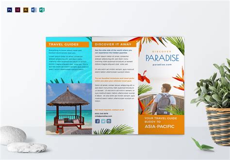 Travel Tri Fold Brochure Design Template in PSD, Word, Publisher, Illustrator, InDesign