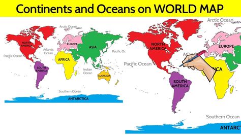 Images Of World Map With Continents And Oceans - Infoupdate.org