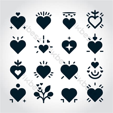 Collection Set Of Drawing Heart _ Love PNG Images | EPS Free Download ...