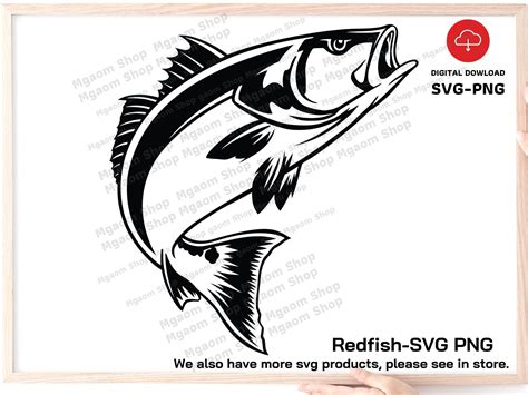 Redfish svg Redfish jumping Svg Red Drum fish svg Fishing | Etsy