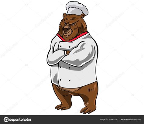 Bear Occupational Character Chef Stock Vector Image by ©naulicreative #183863158