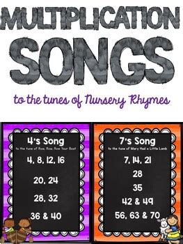 Multiplication Songs for 3-9 Facts FREEBIE by Stephani Ann | TpT