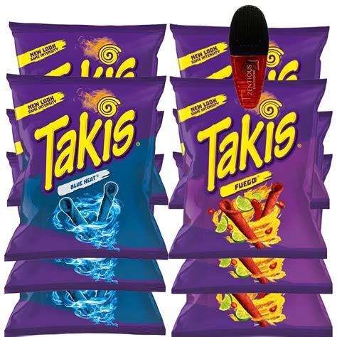 Buy MEGWR Pet Dog, Pet Cat Takis Variety Pack Bags-4 Takis Blue Heat, 4 ...