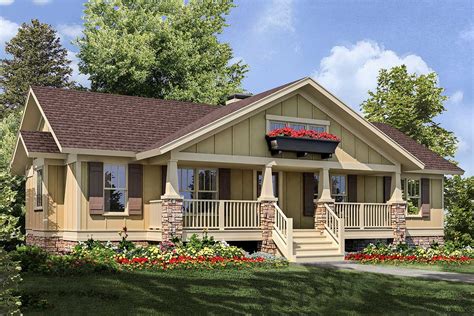 3 Bed Craftsman Ranch With Sundeck - 92068VS | Architectural Designs - House Plans