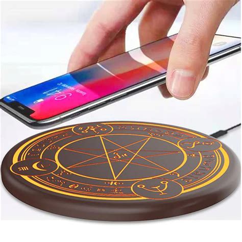 10W Qi Wireless Fast Charger Circle Magic Optical Array Wireless ...