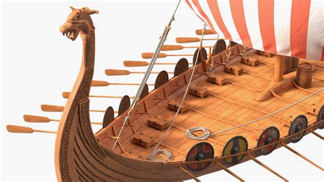 Viking Drakkar Sail Red 3D Model $129 - .3ds .blend .c4d .fbx .max .ma .lxo .obj - Free3D