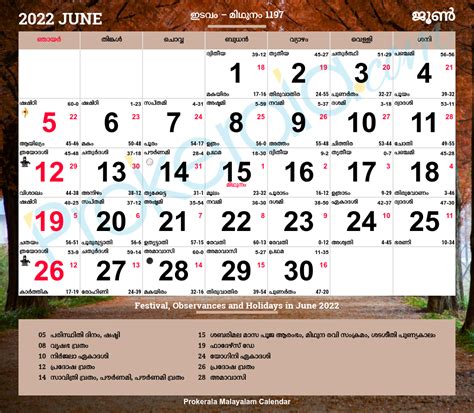 2024 Malayalam Calendar June Month - May 2024 Calendar With Holidays