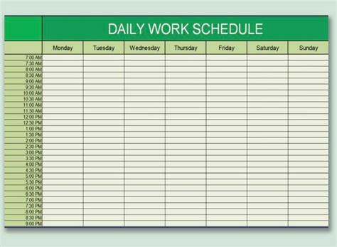 Daily Work Log Excel Template