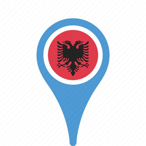 Albania, country, county, flag, map, national, pin icon - Download on Iconfinder