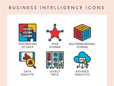 Business intelligence icons 544732 Vector Art at Vecteezy