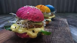 Rainbow Burger Buns - jemappelle.s