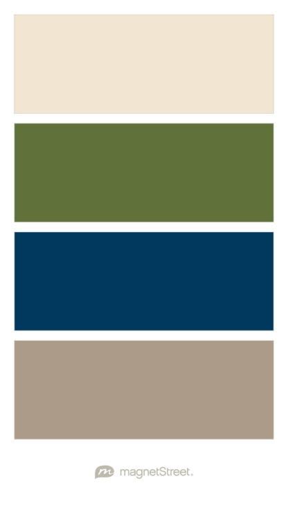 Champagne, Olive, Navy, and Ashwood Wedding Color Palette - custom ...