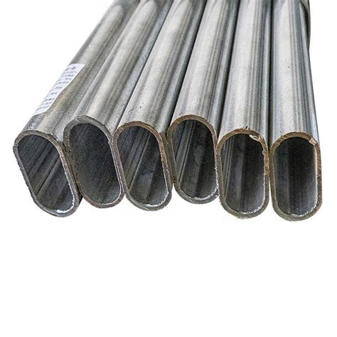 S235 S355 Flat Oval Steel Tube Elliptical Galvanized Steel Pipes