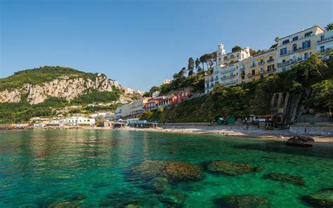 Papéis de Parede Anacapri, Capri, Itália, cidade, ilha, costa, mar, rochas, casas 1920x1200 HD ...