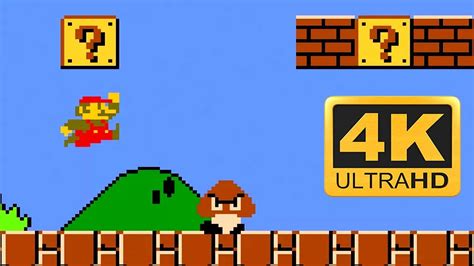 Super Mario Bros - Old Game in 4K - YouTube