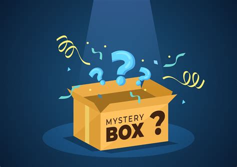 Mystery Gift Box with Cardboard Box Open Inside with a Question Mark ...