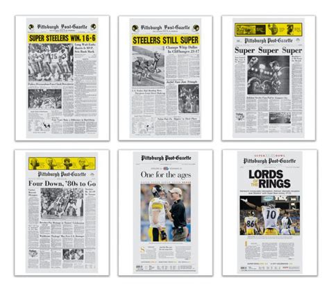 Pittsburgh Steelers | Super Bowl Posters (Set of 6) – PG Store