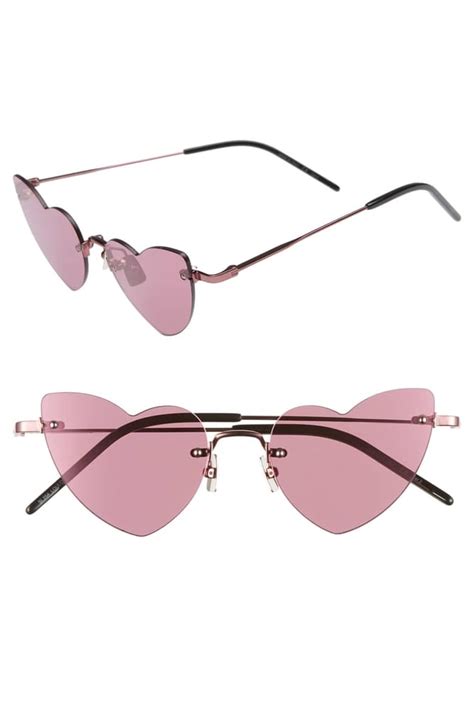 Saint Laurent Rimless Heart-Shaped Sunglasses | Best Pink Gifts for Her | POPSUGAR Fashion Photo 11