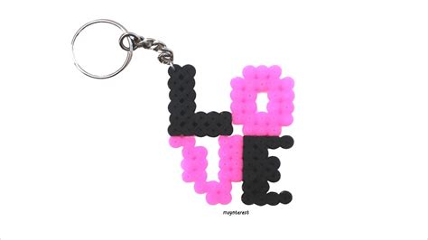 DIY: LOVE KEYCHAIN (Perler beads) - Valentine's day - YouTube