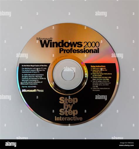 Vintage software installation cd, Microsoft Windows 2000 Stock Photo ...