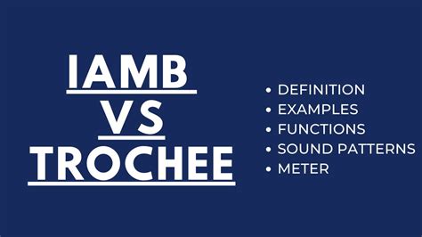 Iamb and trochee | Difference between Iamb and trochee | Meter - YouTube