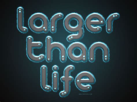 Futuristic Text Effect: Blue Sci-fi Tron PSD Font | Textuts