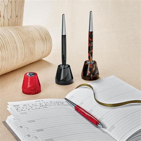 Levenger | Peninsula Ballpoint and Pen Stand Gift Set in 2021 | Ballpoint, Gift set, Pen