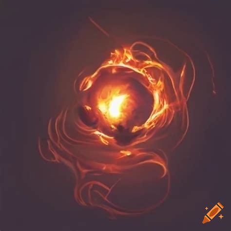 Image of a fire orb spell on Craiyon