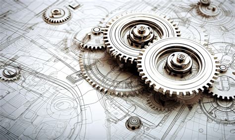 Premium AI Image | Gears design sketch mechanical engineering design concept AI