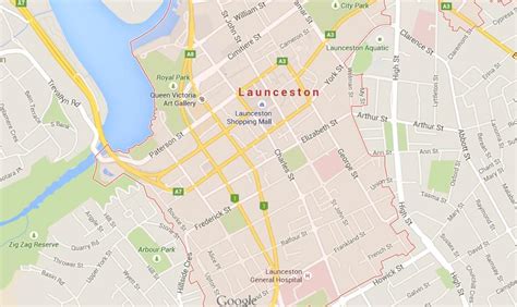 Map of Launceston - World Easy Guides