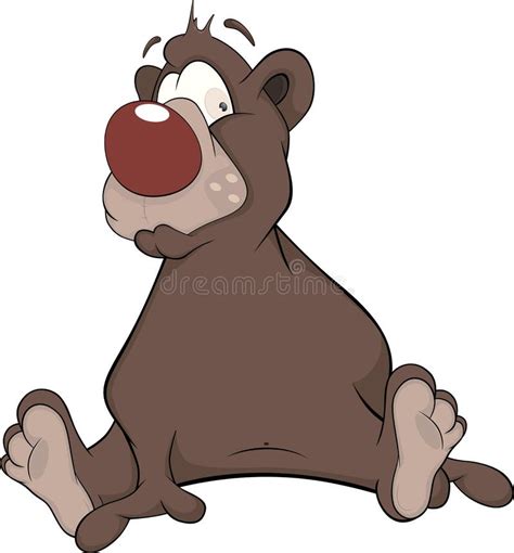 Sad bear cub. Cartoon stock vector. Illustration of cheerful - 22985047