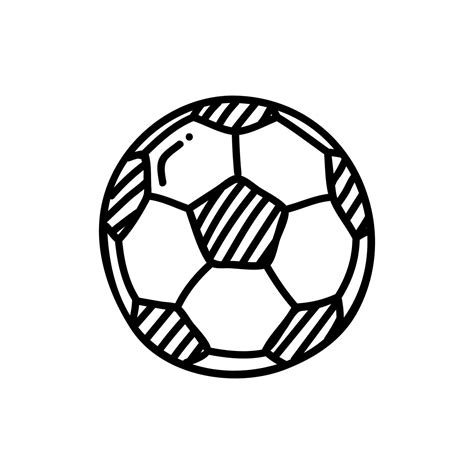 Soccer ball thin line icon on white background - Vector 7264471 Vector ...