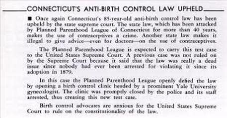 landmark supreme court case: Griswold V Connecticut - cara