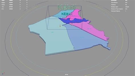 Kebili Tunisia map region geography political geographic 3D model rigged | CGTrader