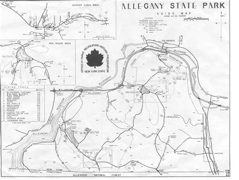 Allegany State Park Cabin Map