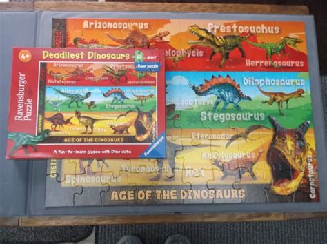 RAVENSBURGER DEADLIEST DINOSAURS 60 piece Giant Floor jigsaw puzzle £10 ...