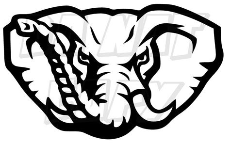 Alabama Football Elephant Vinyl Decal - see other auctions for options | eBay | Vinyl decals ...