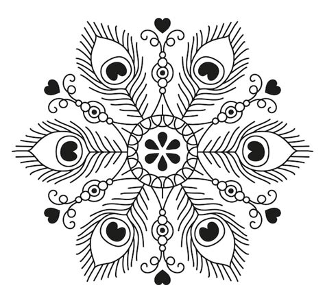 Premium Vector | Peacock feathers mandala vector illustration