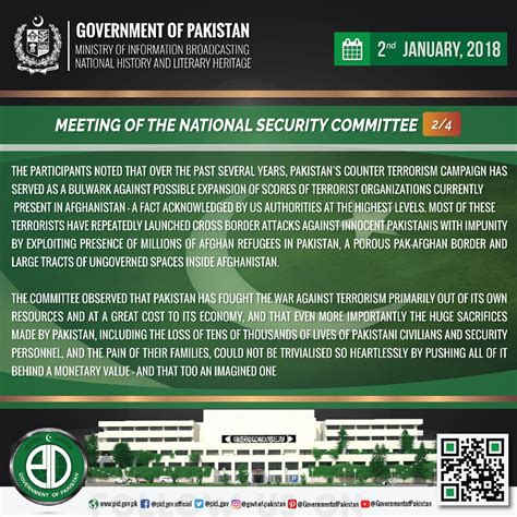 The National Security Committee reaffirmed that people of Pakistan hold ...