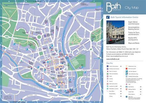 Map of City Bath | Map, Visit bath, Tourism